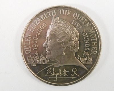 Three Royal Mint Her Majesty The Queen Mother's 90th Birthday five pound coins, two 100th Birthday five pound coins, and commemorative crowns for The Queen's Silver Jubilee, Marriages of His Royal Highness Prince Charles and Lady Diana Spencer, and His Ro - 10