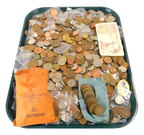 English silver, nickel, and copper coinage, including half crowns, shillings, sixpences, pennies and half pennies. (a quantity)