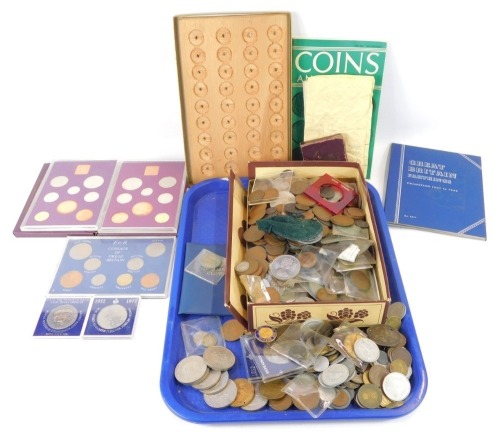 Victorian and later coinage, including silver sixpences, two Coinage of Great Britain and Northern Ireland set 1970, Pre Decimal Coin Set 1965, together with Royal commemorative medallions, including The Coronation of King George III and Queen Charlotte,