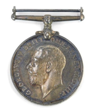 A WWI Great War medal, ribbon lacking, named to Staff Sergeant J A Heard, Royal Artillery 47693.