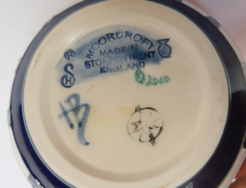 A Moorcroft Pottery vase decorated in the Staffordshire Gold pattern, impressed and painted