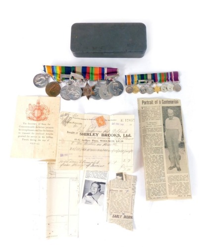 A WWI, WWII and other single recipient medal group, comprising WWI Campaign and Victory medals, each similarly marked 73309 BMBR J.I. OAG R.A., an Indian General Service medal, with Afghanistan N W F 1919 clasp, a later India General Service medal with No