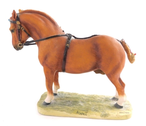 A Border Fine Arts limited edition matt finish horse, by Anne Wall, number 236/350, stamped 1985, labelled beneath, 19cm high.