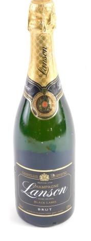 A bottle of Lanson Champagne, 12.5% volume, 750ml.