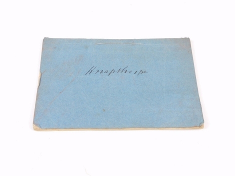 Roads.- Newark.- AN ABSTRACT OF THE ACT OF PARLIAMENT AS RELATE TO...TURNPIKE ROADS containing sealed appointment to Surveyor of the town of Knapthorpe, publisher's wrappers, 8vo, S. & C. Ridge, 1829 NB. We have specific instructions to sell this lot WI