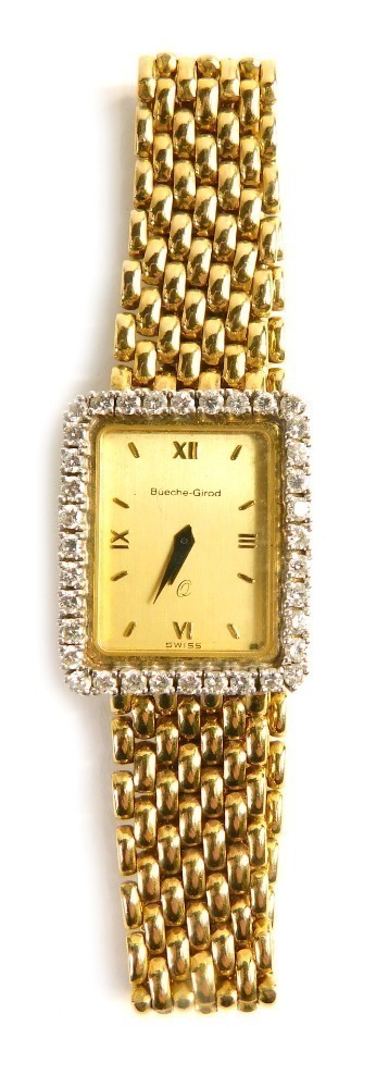 Bueche girod 9ct gold ladies online watch