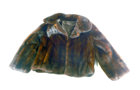 A National Fur Company 'Black Ebony' dark ranch mink ladies fur evening jacket. NB. The 1980 Insurance valuation was placed at £1,650.