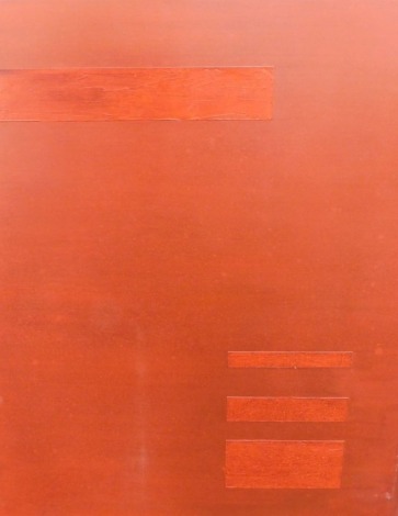 •Terence C. Rees (b.1936). Almost Red Jan 02, collage, 122cm x 102cm. Attributed verso.