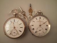 A late Victorian silver pocket watch by Yabsley London and a early 20thC