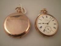 An Elgin gold plated pocket watch and a early 20thC gold plated Hunter watch