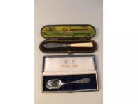 A late Victorian silver butter knife by Mappin and Webb