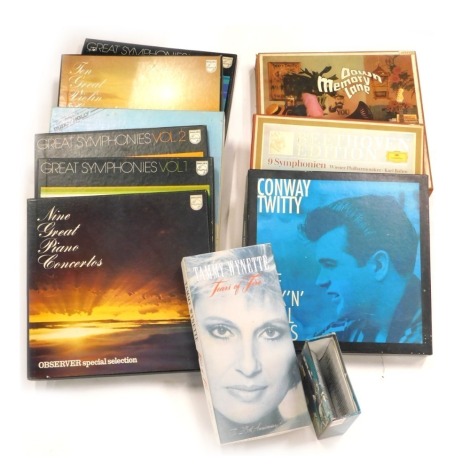 Various record box sets, Readers Digest and other type, Down Memory Lane, Beethoven Edition, Conway Twitty, Great Symphonies volume 1, 2 and 3, Buddy Holly, etc. (a quantity)