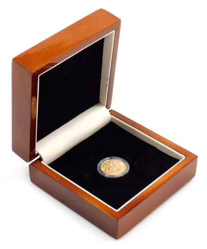 A Victorian gold half sovereign, dated 1897, 4g, in fitted box with outer packaging.