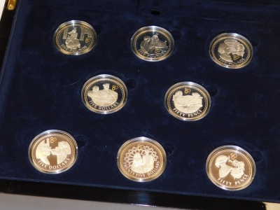 A bi-colour silver proof coin collection, to commemorate the 80th Birthday of Her Late Majesty Queen Elizabeth II, including ten and five dollar coins, five pounds, cased. (16) - 2