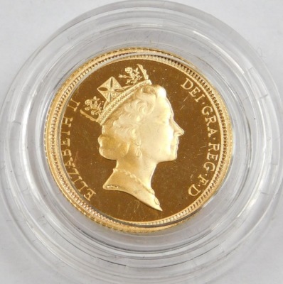 An Elizabeth II gold half sovereign, 1996, 4g, with Royal Mint case and packaging. - 3