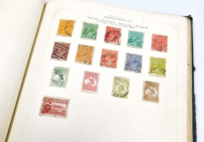 Philately. A stamp album, definitive, commemorative, world, GB and commonwealth used and unused stamps to include a Victorian penny black with watermark, George V Silver Jubilee penny, Canada, China, Japan, Liechtenstein, Ukraine, Nyassaland, Persia, Bava - 2