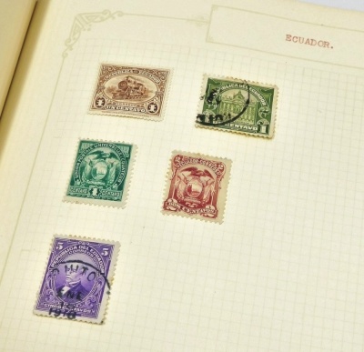 Philately. A stamp album, definitive, commemorative, world, GB and commonwealth used and unused stamps to include a Victorian penny black with watermark, George V Silver Jubilee penny, Canada, China, Japan, Liechtenstein, Ukraine, Nyassaland, Persia, Bava - 10