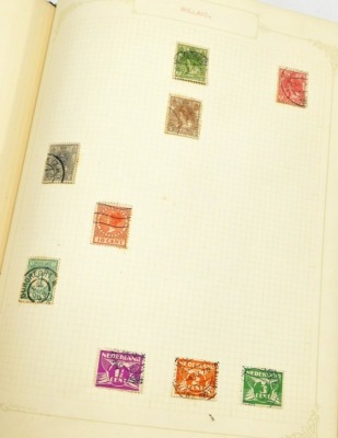 Philately. A stamp album, definitive, commemorative, world, GB and commonwealth used and unused stamps to include a Victorian penny black with watermark, George V Silver Jubilee penny, Canada, China, Japan, Liechtenstein, Ukraine, Nyassaland, Persia, Bava - 13