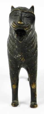 An Indo Persian bronze figure of a lion, probably 19thC, 17cm high. - 3