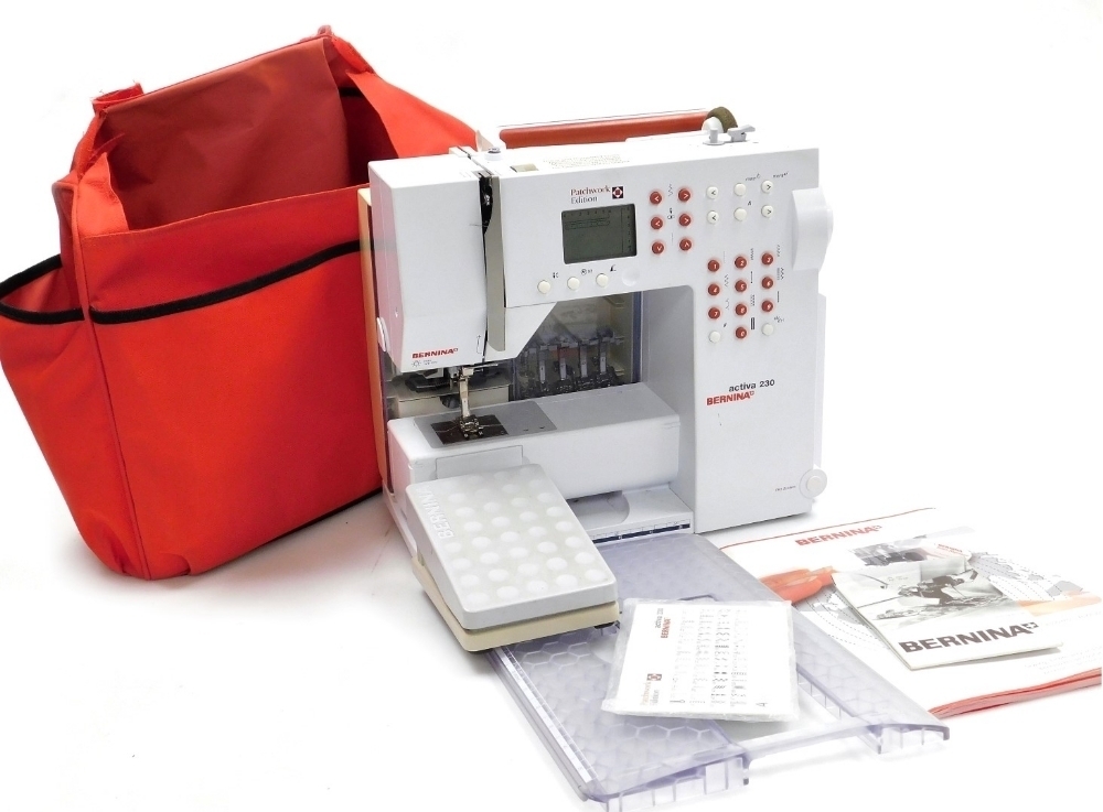 A Bernina Activa 230 patchwork additions sewing machine, with