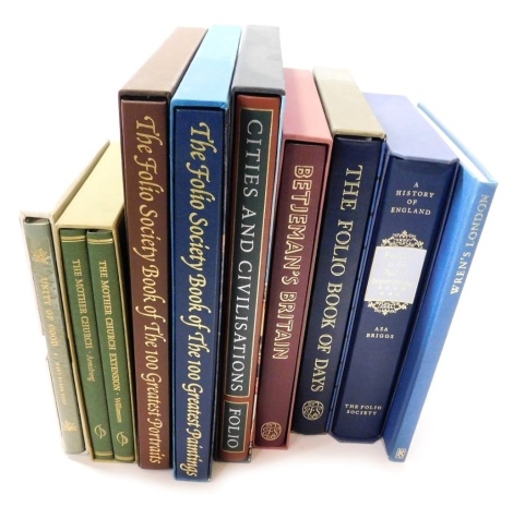 Folio Society. Various works, to include Wren's London, The Folio Society Book of One Hundred Greatest Paintings, The Folio Society Book Of The Hundred Greatest Portraits, Cities and Civilisations, Unity Of Good, etc. (a quantity)