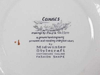 A Midwinter Riviera pattern pottery part dinner and tea service, designed by Sir Hugh Casson, printed marks, to include a pair of tureens and covers, meat platter, teacups, sauce boat, side plates, oval dish, etc. (a quantity) - 3