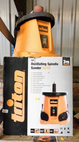 A Triton oscillating spindle sander, 450watt, boxed.