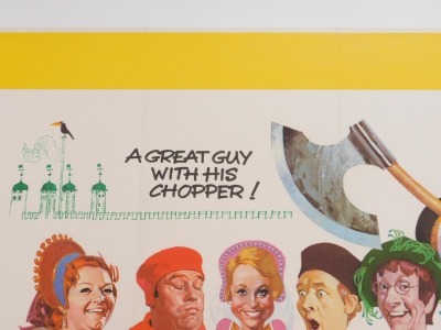 A 1970s film poster Carry On Henry, 75cm x 102cm. Mike Bell was a prolific artist of film posters throughout the 1970s, 80s, and 90s. His leading posters, as documented, include Robert Bolt's Lady Caroline Lamb, and Romancing The Stone. The collection ha - 2