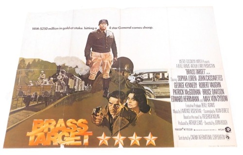 A 1970s film poster for Brass Target, 75cm x 102cm. (AF) Mike Bell was a prolific artist of film posters throughout the 1970s, 80s, and 90s. His leading posters, as documented, include Robert Bolt's Lady Caroline Lamb, and Romancing The Stone. The collec