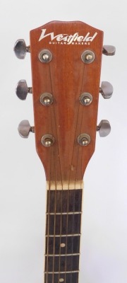 A Westfield guitar, model B200-SB, on guitar stand, with silver marker signatures relating to The Smiths, 115cm high overall. - 2