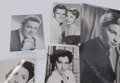 A collection of 1960s, 1970s, and 1980s black and white film star photographs, bearing printed signatures, to include Jean Simmons, Glynis Johns, Marilyn Monroe, Clark Gable, Gregory Peck, Kaye Kendall, Jane Hylton, Dickie Valentine, David Whitfield, Arth - 5