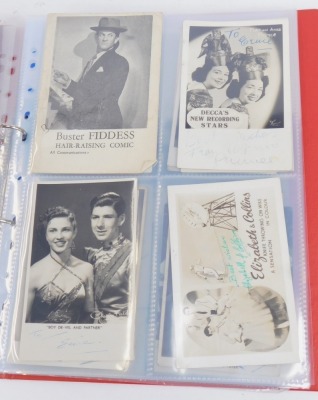 A collection of black and white signed photographs, reportedly from artists that appeared at the Sunderland Theatre between 1948 and 1953, to include Johnny Lockwood, The Killroys, The Smith Brothers, The Kelroys, Kenny Baker, Fran and Ann Prince, Boy De- - 6