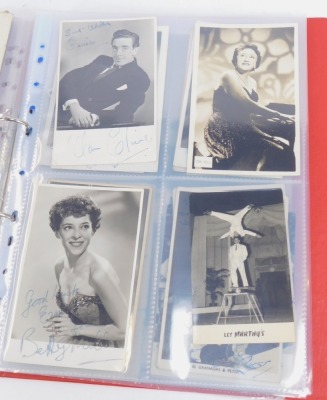 A collection of black and white signed photographs, reportedly from artists that appeared at the Sunderland Theatre between 1948 and 1953, to include Johnny Lockwood, The Killroys, The Smith Brothers, The Kelroys, Kenny Baker, Fran and Ann Prince, Boy De- - 7