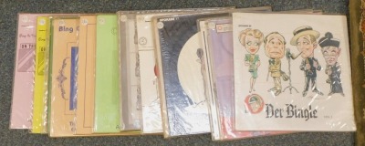 A large collection of Bing Crosby records, to include Crosby's Classics, compilation packs, The Chronological Bing Crosby Vol 6, 7, 8, 9, 10, 11, 12, and 13. (5 shelves) - 2