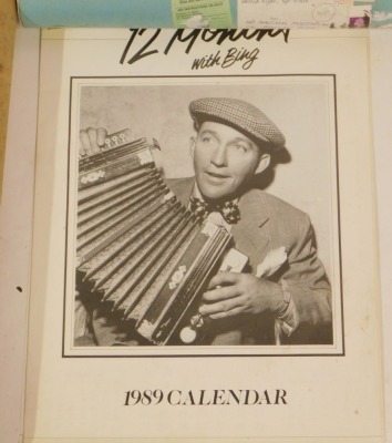 A collection of Bing Crosby posters, Twelve Months with Bing calendars, The Bing Collector's Club and others. (a quantity) - 2