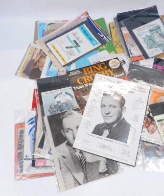 A collection of Bing Crosby magazines, to include Picture Goer, film posters with Bing in a starring role, MGM press books, etc. (2 boxes) - 2