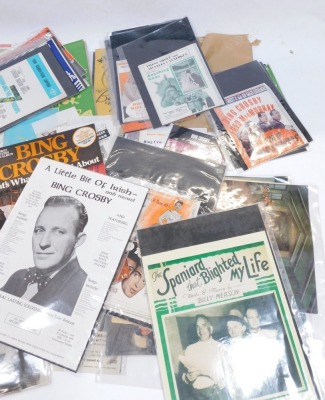 A collection of Bing Crosby magazines, to include Picture Goer, film posters with Bing in a starring role, MGM press books, etc. (2 boxes) - 3