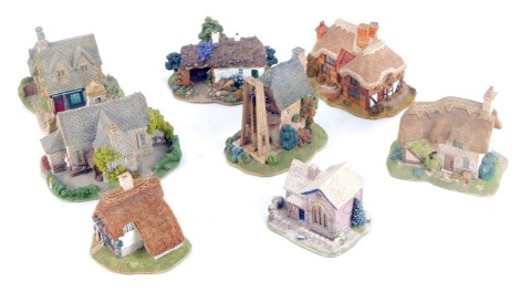 Eight Lilliput Lane Cottages, comprising Village School, Borrowdale School, Old Crofty, The Toy Shop, Two Hoots, Swift Hollow, The Green Grocers, and Scotch Mist, boxed. (8)