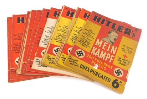 Hitler (Adolf) Mein Kampf. Unexpurgated edition, parts 1-18, published by Hutchinson & Co (Publishers) Ltd, London.