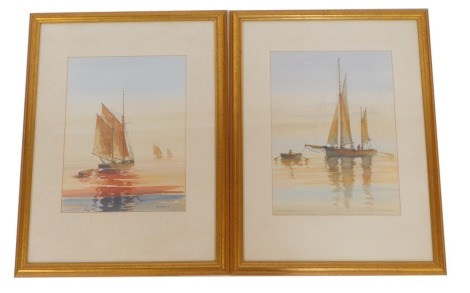 After Roy Figg (20thC School). A pair of limited edition boating prints, limited edition number 50/850, 41cm x 29cm, framed and glazed.