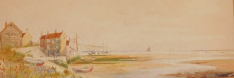 Thomas Sydney (20thC School). Robin Hood's Bay, watercolour, signed and titled, 25cm x 68cm, framed.