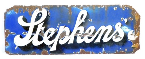 A Stephens enamel advertising sign, 54cm x 133cm. (AF)