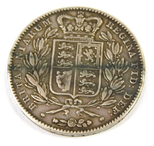 A Queen Victoria young head silver crown 1845.