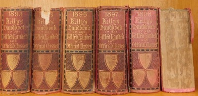 Eleven copies of Kelly's Handbook to the Titled Landed and Official Classes, comprising 1878, 1880, 1886, 1890, 1892, 1893, 1895, 1896, 1897, 1898 and 1899. (AF) (1 shelf) - 3