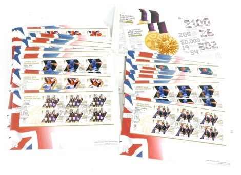 Philately. A group of London 2012 Olympic Games first day covers.