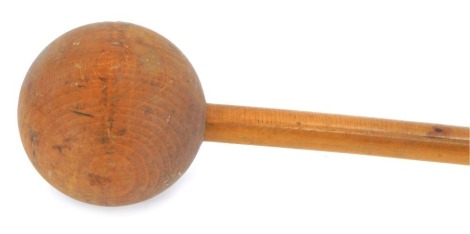 A 20thC wooden knobkerry, 54cm long.