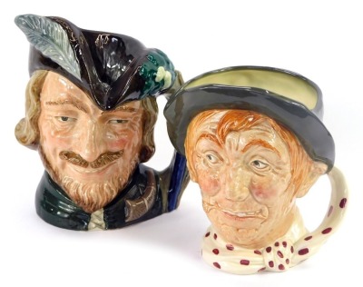 Two large Royal Doulton character jugs, comprising Jarge, and Robin Hood, 18cm high. (2)