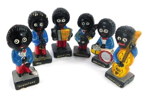 Six Robertsons band advertising figures, each 7.5cm high. (6)