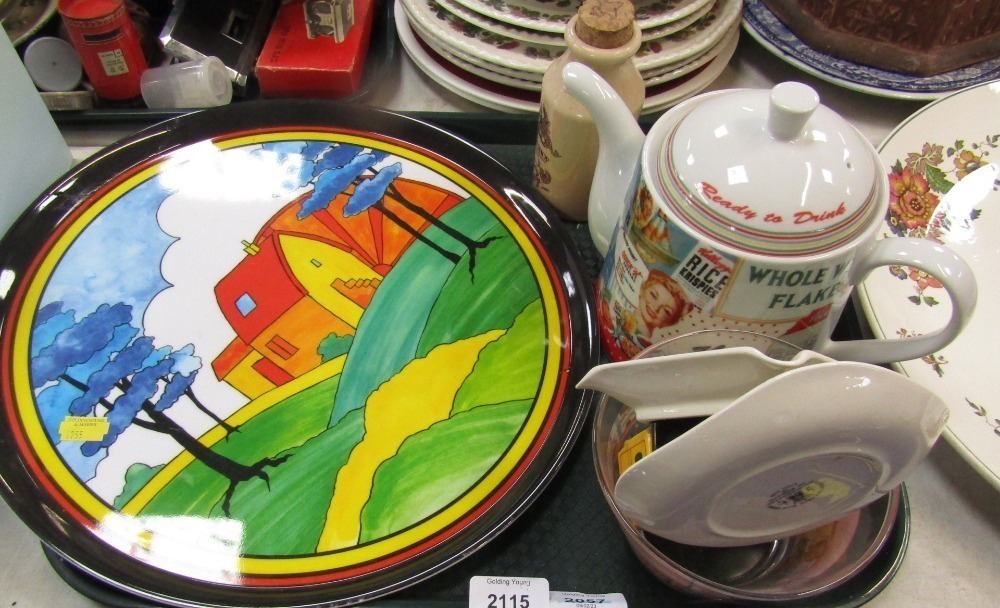 A Portmeirion Kellogg's teapot, Kellogg's cereal bowl, Lord Nelson