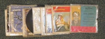 A group of 33rpm Bing Crosby records, to include Can-Can, Decca, Capp, Capitol, Columbia, RCA Victor, HMV, and others. (2 shelves) - 2